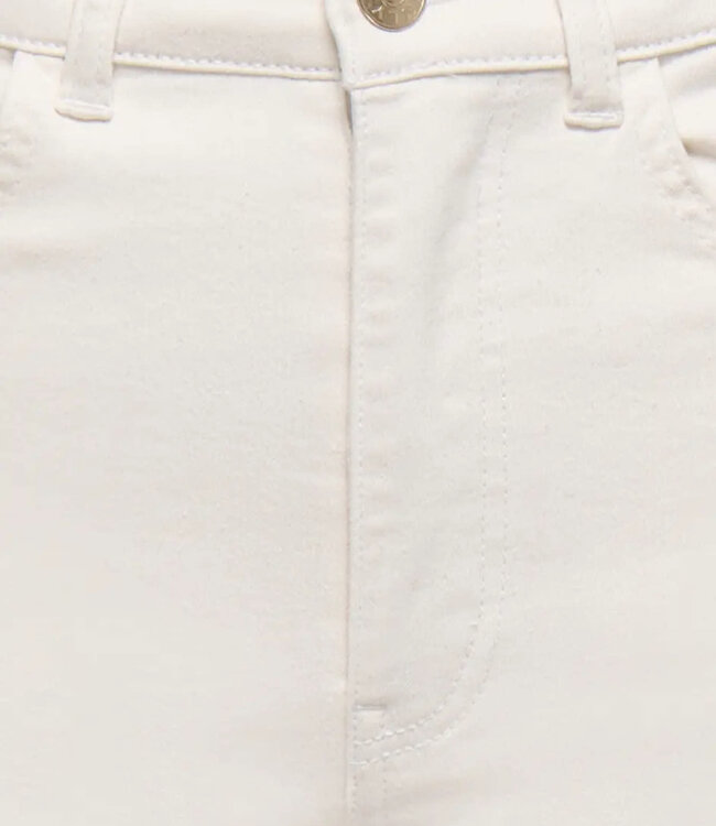 ONLY Broek MADISON CROP BORDERIE ONLY WHITE DENIM