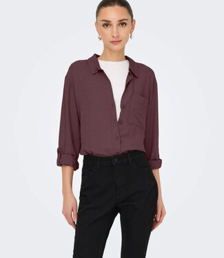 JDY Hemd CAYA LINNEN LOOSE JDY HUCKLEBERRY