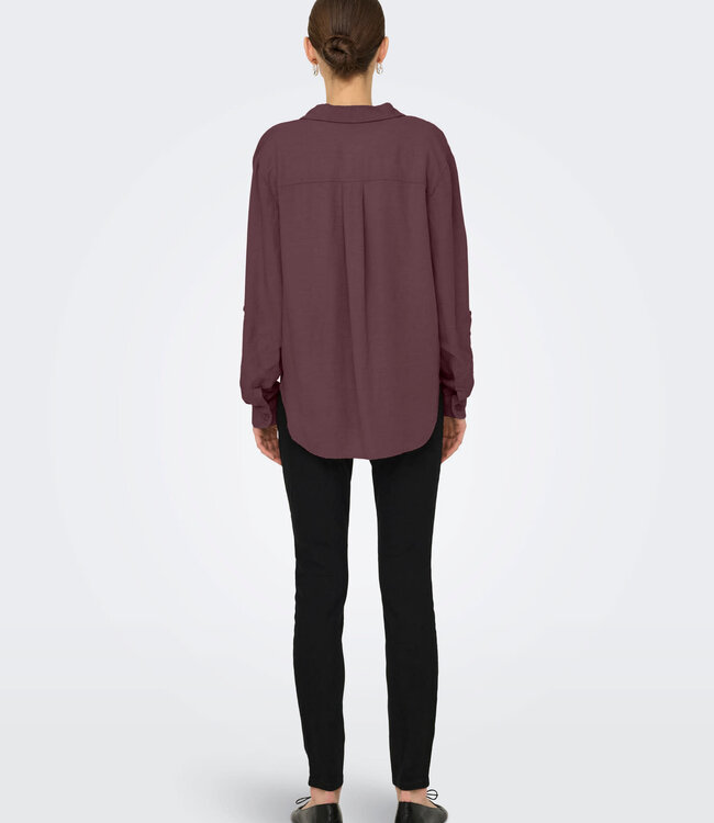 JDY Hemd CAYA LINNEN LOOSE JDY HUCKLEBERRY