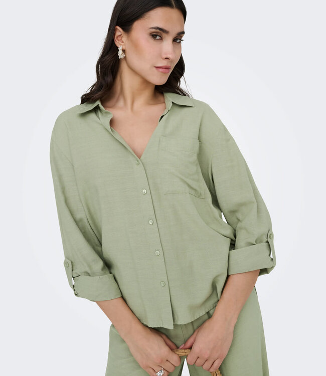 JDY Hemd CAYA LINNEN LOOSE JDY LAUREL OAK