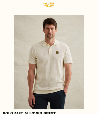 PME LEGEND Polo YAM DYE KNIT  PME LEGEND EGRET
