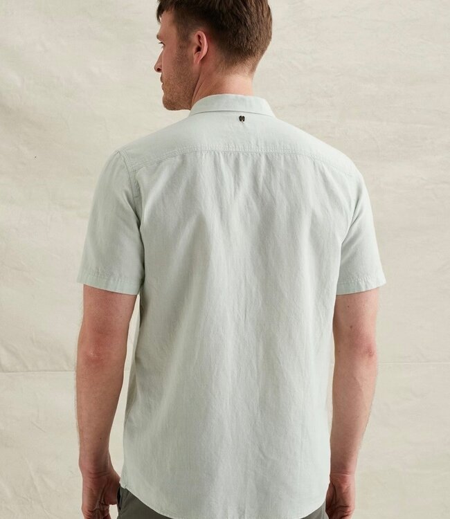 PME LEGEND Hemd SHORT SLEEVE COTTON/LINNEN PME LEGEND CAMEO GREEN