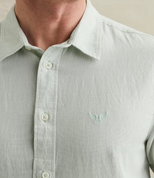PME LEGEND Hemd SHORT SLEEVE COTTON/LINNEN PME LEGEND CAMEO GREEN