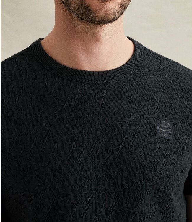 PME LEGEND T-Shirt JACQUARD JERSEY PME LEGEND CARBON