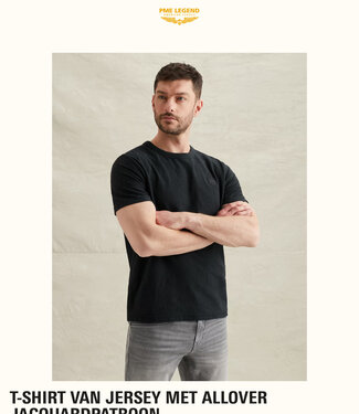 PME LEGEND T-Shirt JACQUARD JERSEY PME LEGEND CARBON