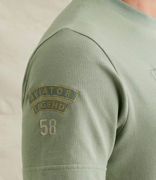 PME LEGEND T-Shirt WAFFLE JERSEY PME LEGEND ICEBERG GREEN