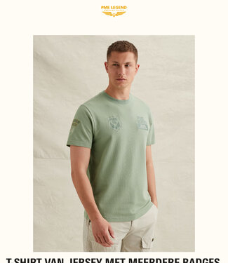 PME LEGEND T-Shirt WAFFLE JERSEY PME LEGEND ICEBERG GREEN