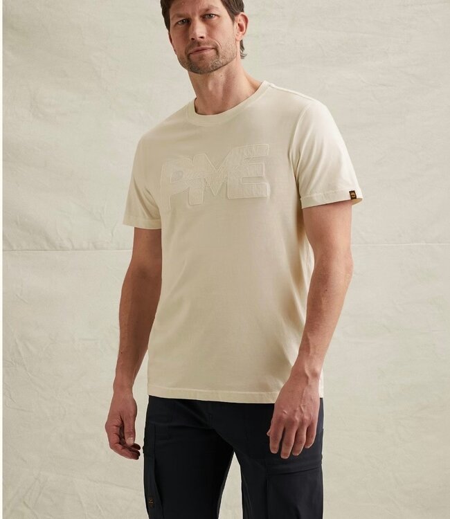 PME LEGEND T-Shirt SINGLE JERSEY PME LEGEND EGRET