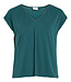 VILA T-Shirt MODALA NEW GLITTER V-NECK VILA ATLANTIC DEEP