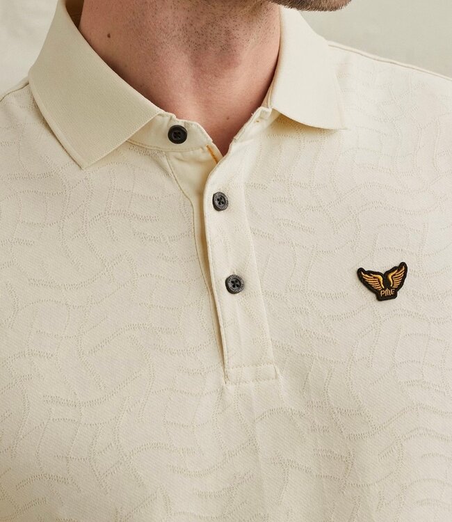PME LEGEND Polo JERSEY JACQUARD PME LEGEND EGRET