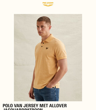 PME LEGEND Polo JERSEY JACQUARD PME LEGEND APRICOT CREAM