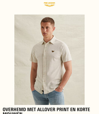 PME LEGEND Hemd PRINTED PIQUE PME LEGEND EGRET