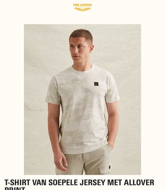 PME LEGEND T-Shirt SINGLE JERSEY PME LEGEND EGRET