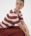 KAFFE Pull REGINA STRIPE V-NECK KAFFE HENNA