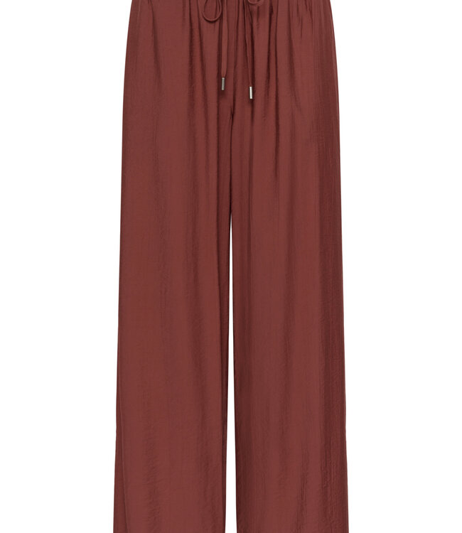 KAFFE Broek EMILY WIDE KAFFE HENNA