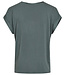 VILA T-Shirt ELLETTE SATIN O-NECK VILA BALSEM GREEN