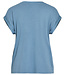 VILA T-Shirt ELLETTE SATIN O-NECK VILA BLUE SHADOW