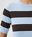 KAFFE T-Shirt LIZZA STRIPED KAFFE BLUE FOG/BROWN 109657
