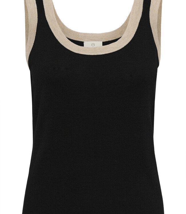 KAFFE Top LIZZA KAFFEE CONTRAST BLACK DEEP 100121