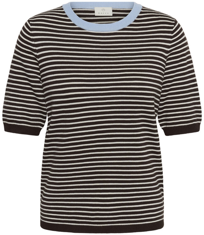 KAFFE T-Shirt LIZZA NARROW STRIPED KAFFE COFFEE BEAN TURTLE 1000011