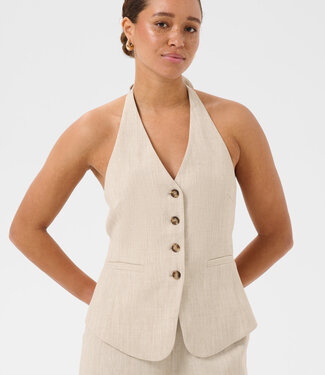 KAFFE Waistcoat MILA KAFFE FEATHER GRAY 1513051