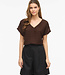VILA T-Shirt LOGAN V-NECK VILA COFFEE BEAN