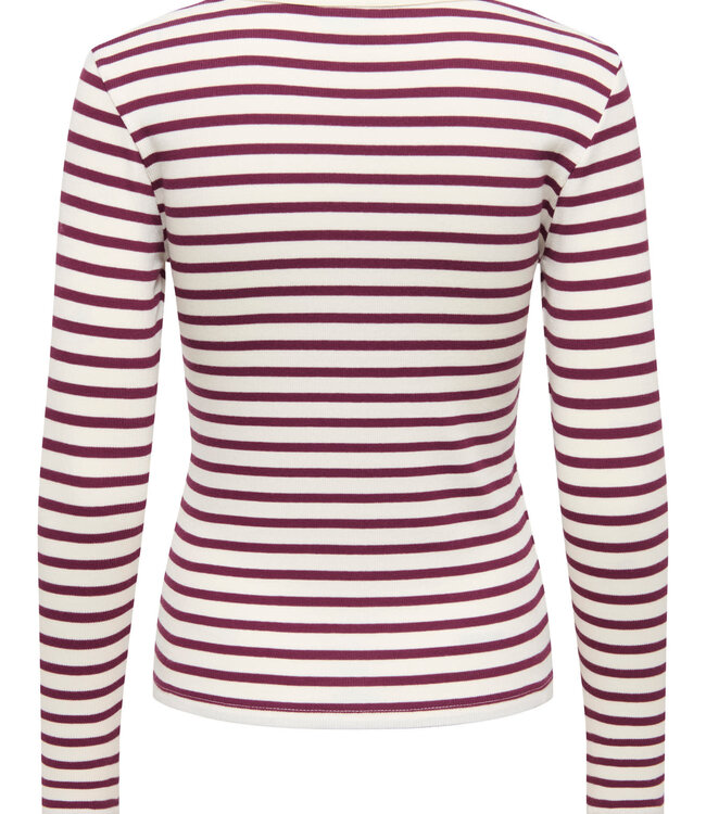 JDY T-Shirt LUCKY O-NECK JDY WINDSOR WINE