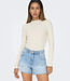 JDY T-Shirt FRANSISKA LANGE MOUW JDY WHITECAP GRAY