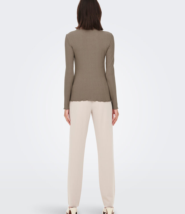JDY T-Shirt FRANSISKA LANGE MOUW JDY WALNUT