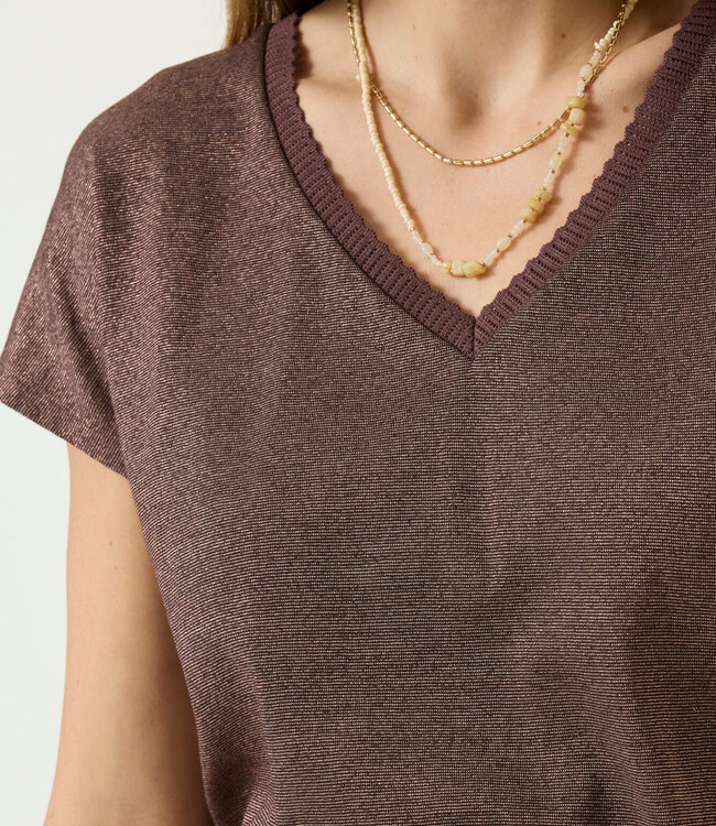 GARCIA T-Shirt V-HALS GARCIA HAZEL BLOOM