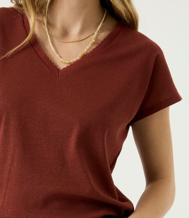 GARCIA T-Shirt V-HALS GARCIA CHILI BLUSH