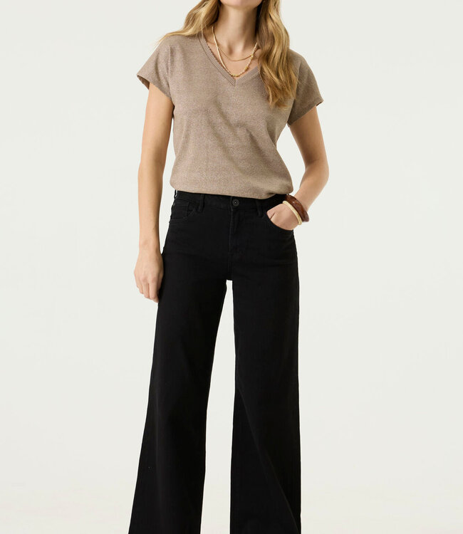 GARCIA T-Shirt V-HALS GARCIA LATTE DUSK