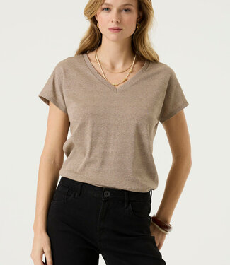 GARCIA T-Shirt V-HALS GARCIA LATTE DUSK