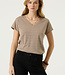 GARCIA T-Shirt V-HALS GARCIA LATTE DUSK