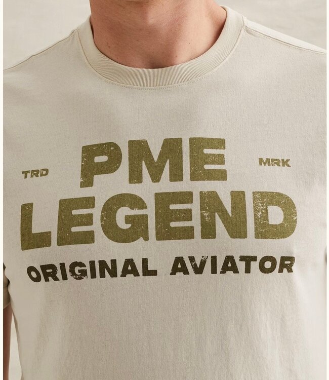 PME LEGEND T-Shirt ARTWORK AVIATOR PME LEGEND BONE WHITE