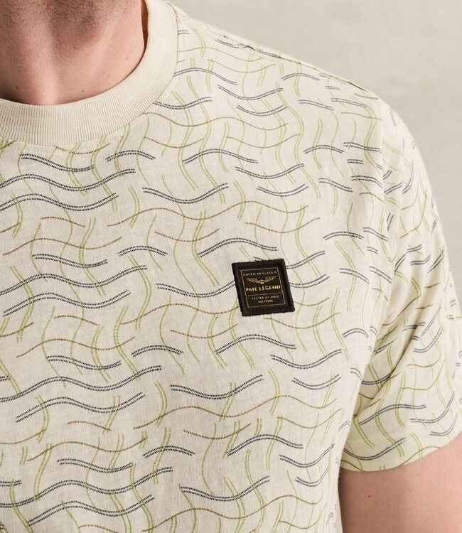 PME LEGEND T-Shirt JERSEY ALLOVER PRINT PME LEGEND BONE WHITE