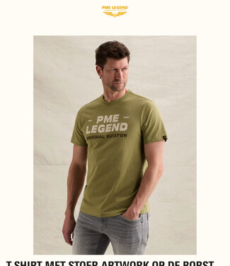 PME LEGEND T-Shirt ARTWORK AVIATOR PME LEGEND MOSSTONE