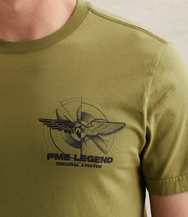 PME LEGEND T-Shirt JERSEY KLEIN ARTWORK PME LEGEND MOSSTONE