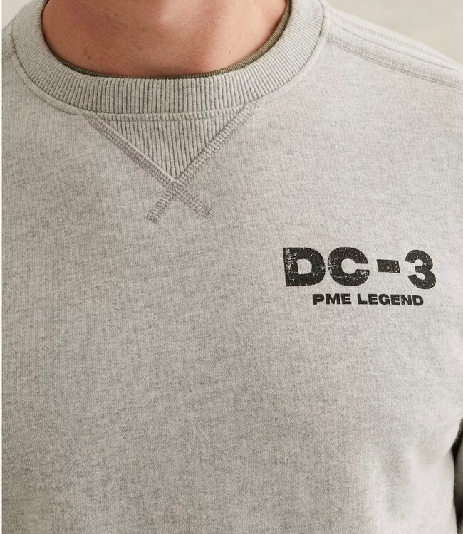 PME LEGEND Sweater PULL GARMENT DYE PME LEGEND GREY MELANGE