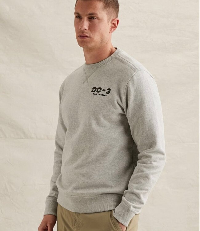 PME LEGEND Sweater PULL GARMENT DYE PME LEGEND GREY MELANGE