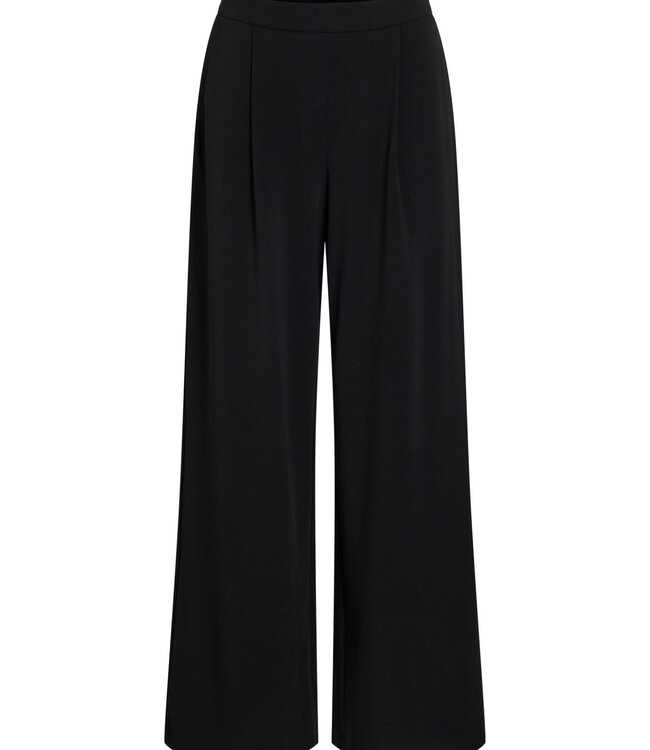 VILA Broek BENNE WIDE PLEAT VILA BLACK BEAUTY