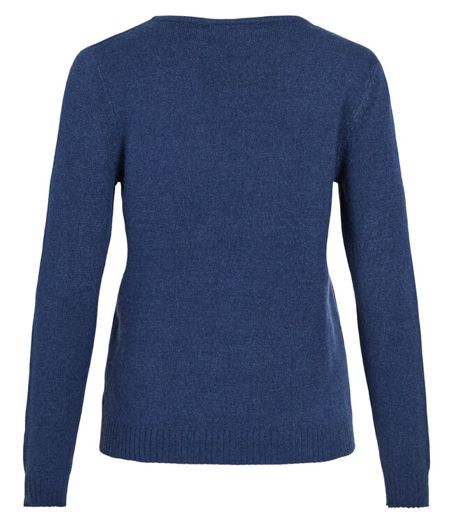 VILA Pull RIL V-NECK  VILA NAVY PEONY