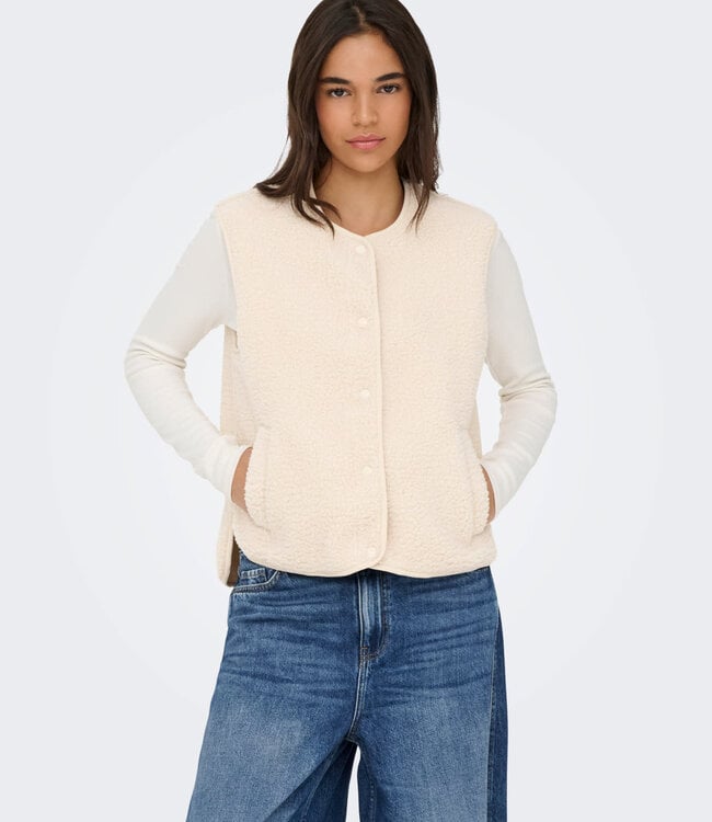 JDY Waistcoat SIMINA TEDDY JDY PUMICE STONE