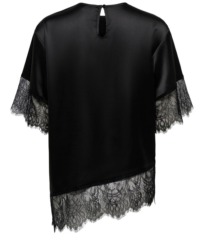ONLY T-Shirt INDONA SATIN ONLY BLACK
