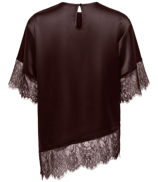 ONLY T-Shirt INDONA SATIN ONLY COFFEE BEAN