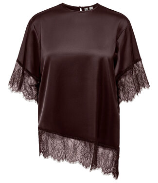 ONLY T-Shirt INDONA SATIN ONLY COFFEE BEAN