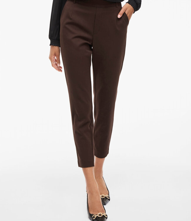 VILA Broek VARONE SLIM VILA COFFEE BEAN