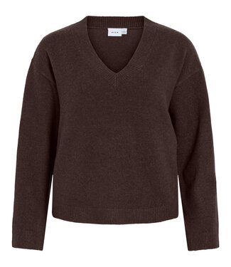VILA Pull LIGA V-NECK VILA COFFEE BEAN
