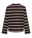 ONLY T-Shirt FREJA STRIPE WIDE ONLY COFFEE BEAN BLUE