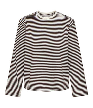 ONLY T-Shirt FREJA STRIPE WIDE ONLY COFFEE BEAN CLOUD DANCER